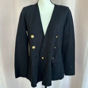 Marled black blazer